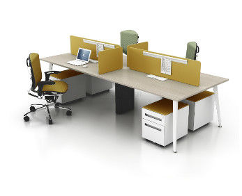 वाणिज्यिक 4 व्यक्ति वर्कस्टेशन डेस्क, अग्निरोधक स्टील कार्यालय डिपो डेस्क